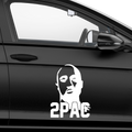 2Pac Gesicht Schriftzug Aufkleber - Beispielansicht