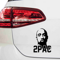 2Pac Gesicht Schriftzug Aufkleber - Beispielansicht
