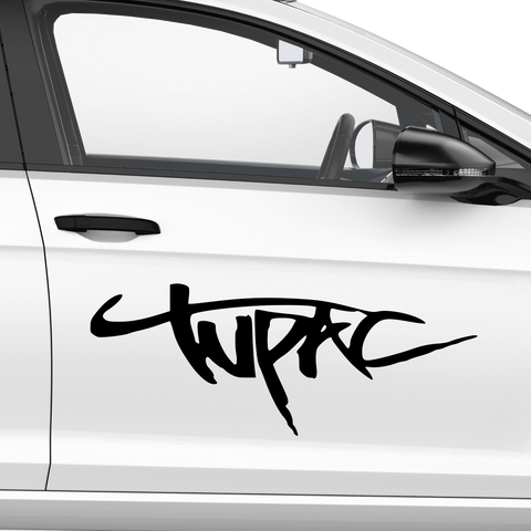 2Pac Schriftzug geschwungen Aufkleber - Beispielansicht