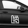 2 Inch Penis Club Aufkleber - Beispielansicht