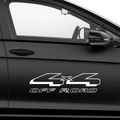 4x4 Schriftzug Off Road mit Schatten Aufkleber - Beispielansicht