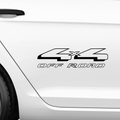 4x4 Schriftzug Off Road mit Schatten Aufkleber - Beispielansicht