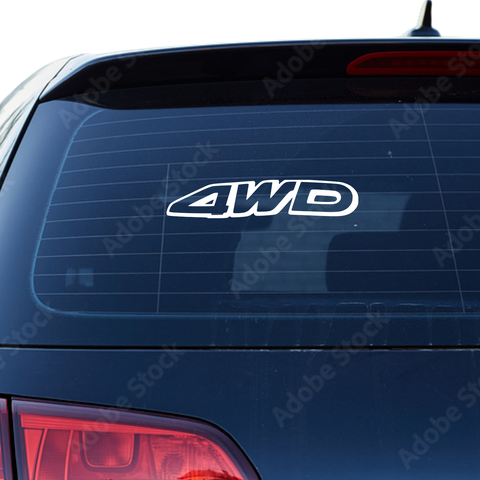 4x4 Schriftzug geschuwngen Aufkleber 12 - Beispielansicht
