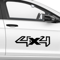 4x4 Schriftzug nicht ausgefüllt Aufkleber - Beispielansicht