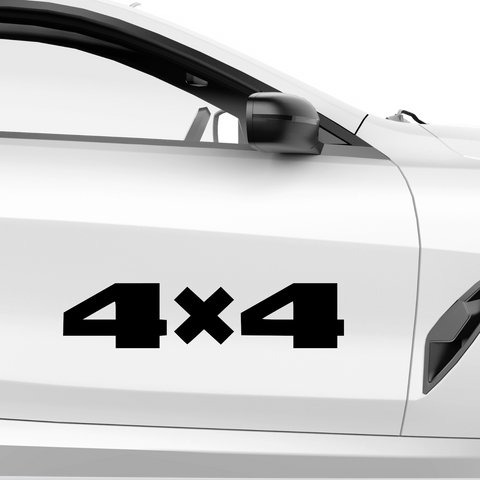 4x4 Schriftzug normal Aufkleber - Beispielansicht