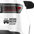 Abstand halten so gut kennen wir uns nicht Aufkleber - Beispielansicht