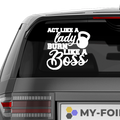 Act like a Lady Aufkleber - Beispielansicht