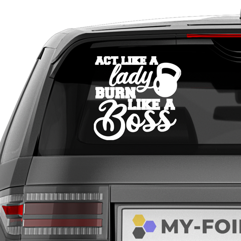 Act like a Lady Aufkleber - Beispielansicht