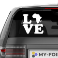 Afrika Love Aufkleber 1 - Beispielansicht