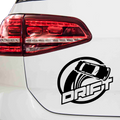 Auto Drift im Kreis Aufkleber - Beispielansicht