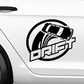 Auto Drift im Kreis Aufkleber - Beispielansicht