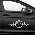 Basketball Herzschlag Aufkleber - Beispielansicht