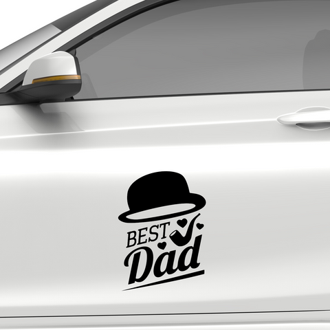 Best Dad Aufkleber Nr 4 - Beispielansicht