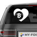 Bitcoin Herz Aufkleber - Beispielansicht