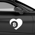 Bitcoin Herz Aufkleber - Beispielansicht