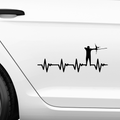 Bogenschütze EKG 3 Aufkleber - Beispielansicht