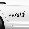 Bogenschiessen Evolution Aufkleber - Beispielansicht