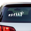 Bogenschiessen Evolution Aufkleber - Beispielansicht