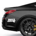 Built not Bought Aufkleber - Beispielansicht