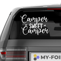 Camper sweet Camper Aufkleber - Beispielansicht