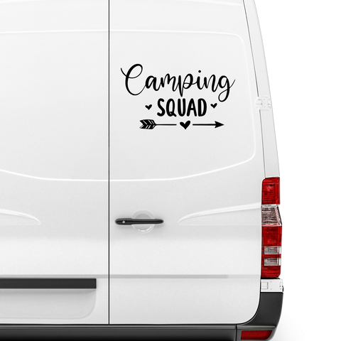 Camping Squad Aufkleber - Beispielansicht