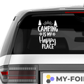 Camping is my happy place Aufkleber - Beispielansicht