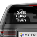 Camping is my therapy Aufkleber - Beispielansicht