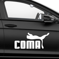 Coma Puma Fakelogo Aufkleber - Beispielansicht