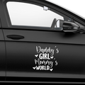 Daddys Girl Mommys World Aufkleber - Beispielansicht