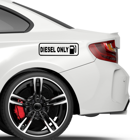Diesel Only Aufkleber - Beispielansicht