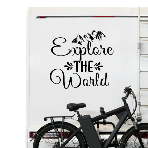 Explore the World Aufkleber - Beispielansicht