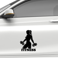 Fitness Frau Aufkleber 3 - Beispielansicht