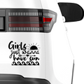 Girls just wanna have sun Aufkleber - Beispielansicht