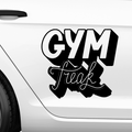 Gym Freak Aufkleber - Beispielansicht
