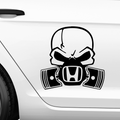 Honda Totenkopf Kolben Aufkleber - Beispielansicht