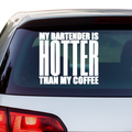 Hotter than my Coffee Aufkleber - Beispielansicht