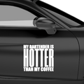 Hotter than my Coffee Aufkleber - Beispielansicht