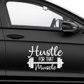 Hustel for that Muskel Aufkleber - Beispielansicht