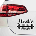 Hustel for that Muskel Aufkleber - Beispielansicht