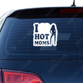 I Love Hot Moms Emblem Aufkleber - Beispielansicht