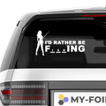 I'd rather be FishING Aufkleber - Beispielansicht