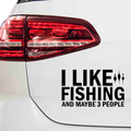 I like Fishing and maybe 3 People Aufkleber - Beispielansicht