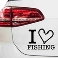 I love Fishing mit Haken Aufkleber - Beispielansicht