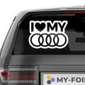 I love my Audi Aufkleber - Beispielansicht