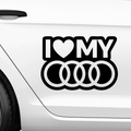 I love my Audi Aufkleber - Beispielansicht