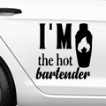 I'm the hot Bartender Aufkleber - Beispielansicht