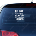 Im not crying its my way of ordering dinner Aufkleber - Beispielansicht