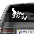Kiss my fat ass Aufkleber - Beispielansicht