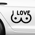 Love Boobs Aufkleber - Beispielansicht