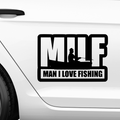Man i love Fishing Aufkleber - Beispielansicht